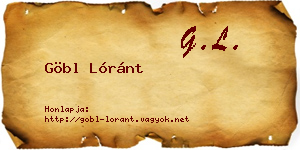 Göbl Lóránt névjegykártya