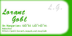 lorant gobl business card